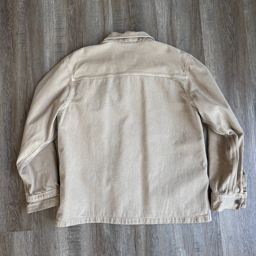 Gap Denim Utility Overshirt Khaki - size Large - Picture 3 of 4